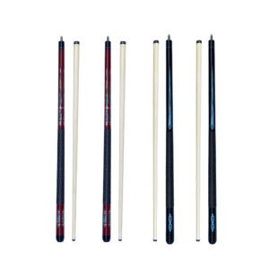 RACK Prime 58" Maplewood Billiard/Pool Cue (Black and Red, 58" - Set of 4)